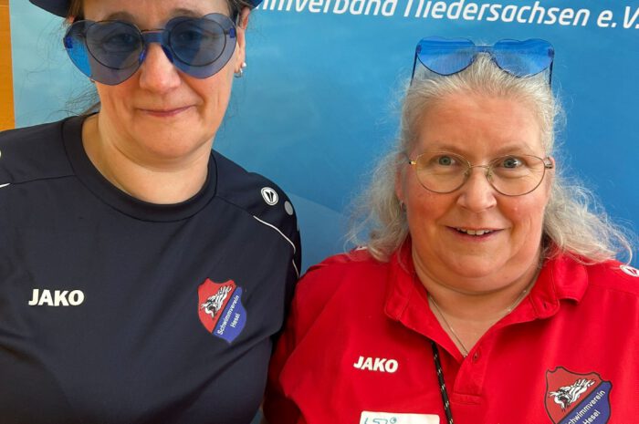 Tatjana und Britta beim „Anfängerschwimmsymposium“ in Hannover